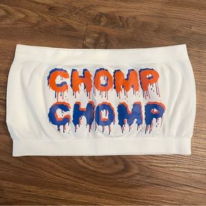 University of Florida “Chomp Chomp” game day cropped bandeau top